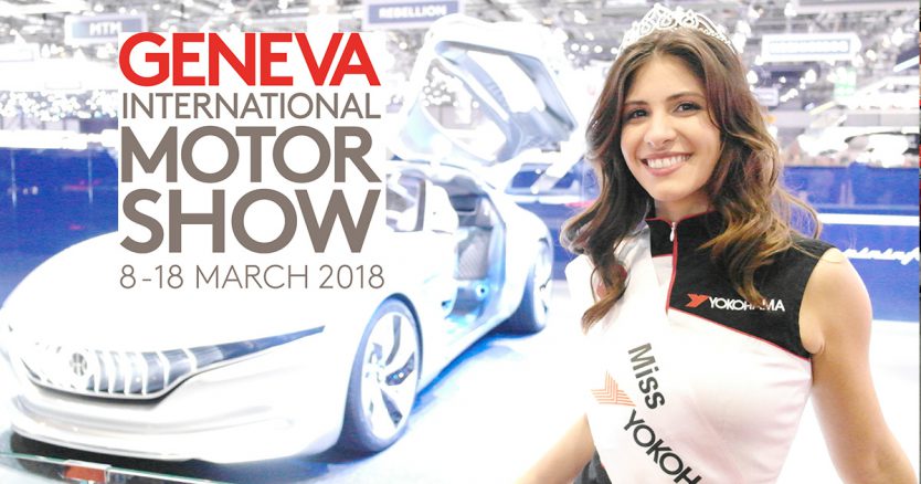 Die Yokohama Reifenprinzessin an der 88.Geneva international Motor Show (GIMS)